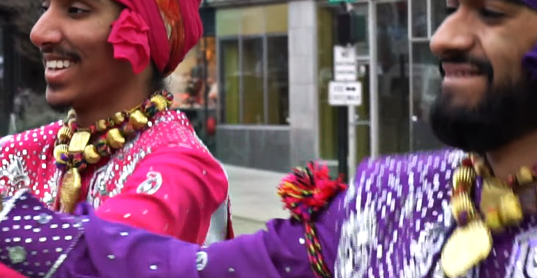 Bhangra dancers